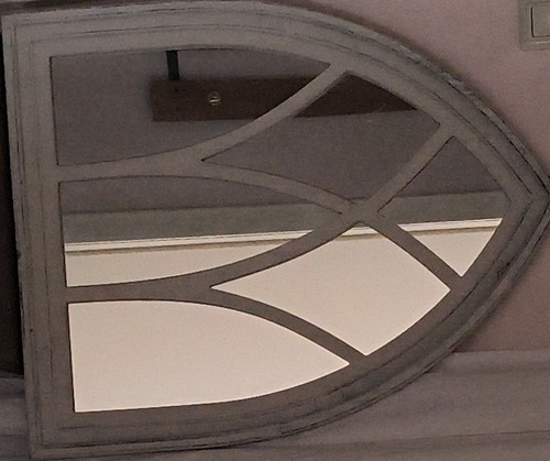 Wandspiegel fensterform grau - wandspiegel,