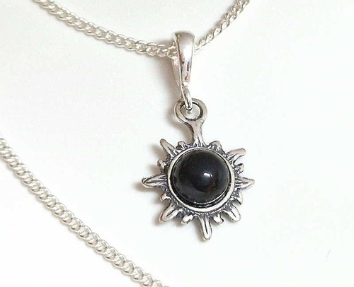 Onyx anhänger silber 925 - anhänger,