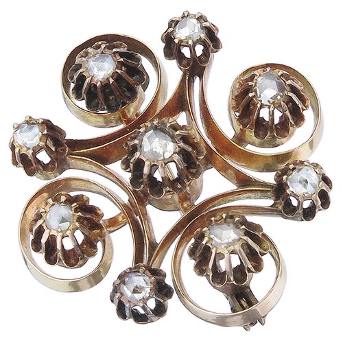 Brosche rosenschliff diamanten - rosenschliff,
