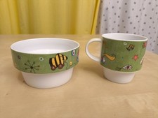 Tasse Müslischale Thomas by Janosch Kinder Geschirr Tigerente Rosenthal Grün 