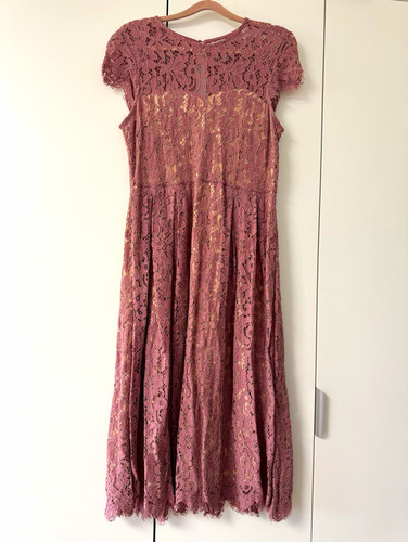 Damen spitzenkleid rosa - h&m,