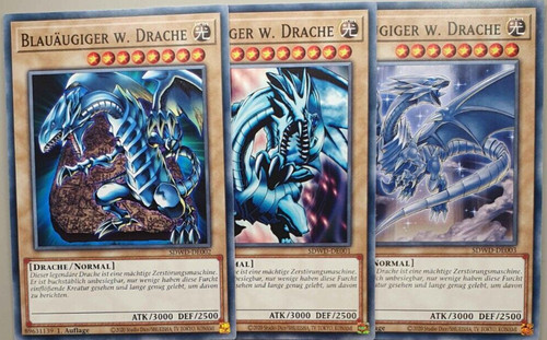 3x blauäugiger - yu-gi-oh,