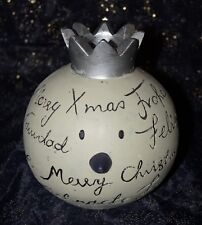 Gartenkugel nicht nur zu Weihnacht Vogel Baden Keramik