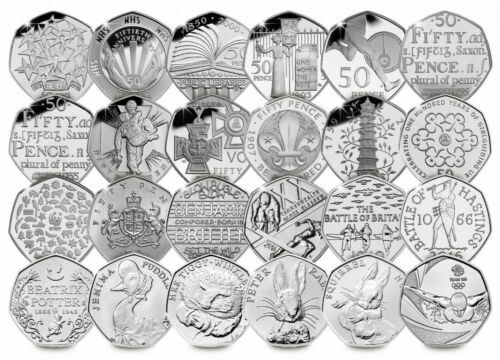 50p münzen komplettieren - 50p,