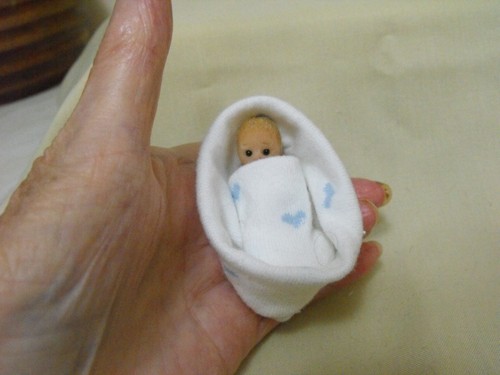 Ooak puppenhaus miniatur baby - ooak,