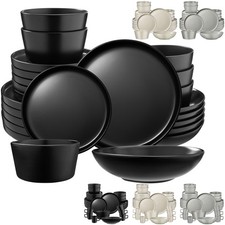 Kombiservice Tafelservice Steingut Essgeschirr 6 Personen Dinner-Set Urban style