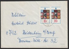DDR Mi 1494 MeF 1969 auf Bedarf Brief  von Forst nach Heidenheim Brenz 1.6.70