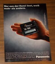 Seltene Werbung PANASONIC CITYRUF Empfänger - Aus der Hand lesen 1990