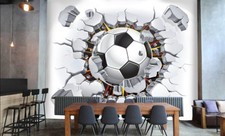 3D Fußballwand 578 Tapete