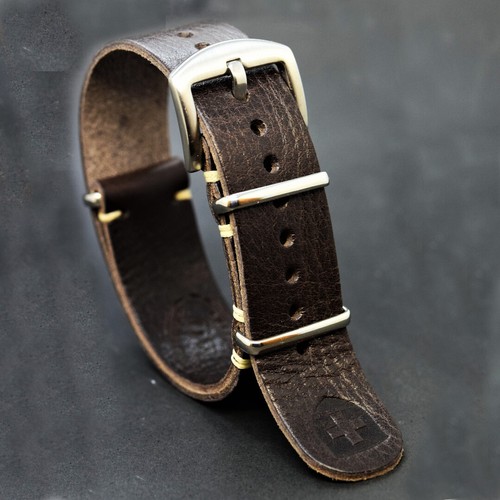 Military strap leder - military, armband