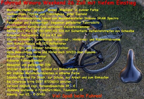 Fahrrad winora weekend zoll - fahrrad,