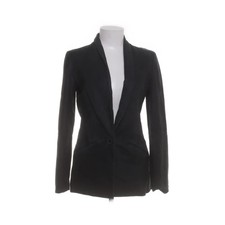 Zara Basic, Blazer, Größe: S, Schwarz, Nadelstreifen, Lederimitat, Damen #LEC