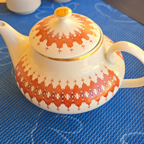 Porzellan teekanne mit - porzellan,