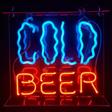 14"x9" Cold Beer Neon Sign