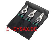 FREUND-Rolltasche + 3 Blechscheren Figuren-Scheren mit Hebelübersetzung re/li/gr