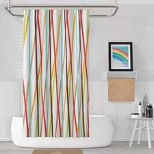 Duschvorhang Textil 120x200 Schwarz Weiss Grau Rot Grün Lila Blau Creme Braun