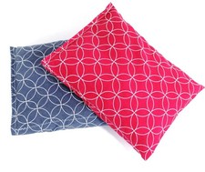 Körnerkissen Wärmekissen Dinkelkissen  GRAFIK  Westfalenstoff  rot grau 30 x 20