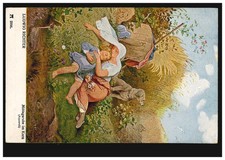 Künstler-AK Ludwig Richter: Mittagsruhe im Korn, KAUFERING 15.9.1921