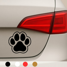 2x Hund Pfoten Aufkleber