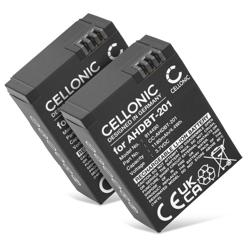 Akku für gopro hero - 2x, 3plus