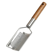 KESPER 28977 Käsereibe sehr fein aus Edelstahl mit Griff aus Akazienholz (FSC...