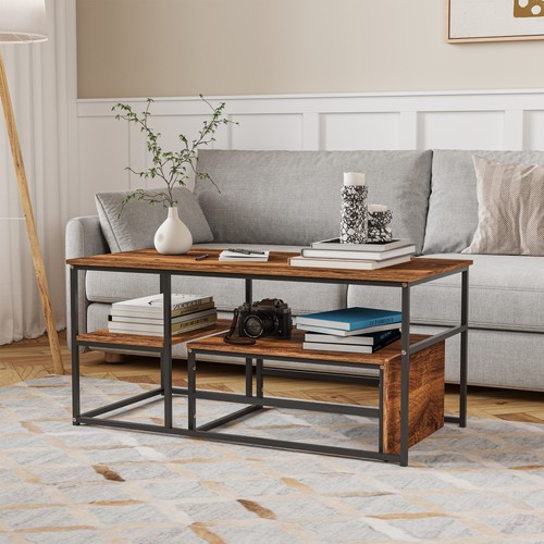 2er set couchtisch schwarz - 2er,