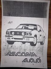 Opel MANTA B 400  Ascona 400   Werkstatthandbuch Reparaturbuch