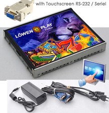 19" 48cm MONITOR NOVOMATIC LÖWENPLAY 3M TOUCHSCREEN RS-232 FÜR DOS WIN 98 10 11