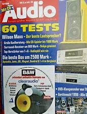 AUDIO 12/98 DYNAUDIO 60,JAMO 7.6,JBL TI 600,MAGNAT 520,QUADRAL AURUM 5,T+A  110,