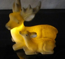 Flambiance flammenlose Wachskerzen Motiv Reh und Kind mit Timer