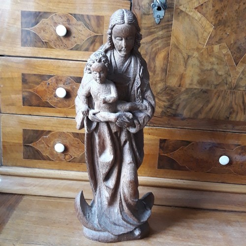 Handgeschnitzte madonnenfigur - handgeschnitzte,
