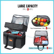 REALER Kühltasche 31L blau inkl.2 Kühlakkus Isoliertasche Thermotasche Picknick✅