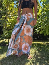Hawaiian design sarong - design, orange