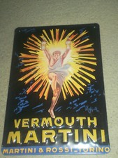 BLECHSCHILD VON VERMOUTH MARTINI   19,6  X  29,7 CM  MARTINI & ROSSI