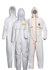 PP SMS OVERALL Einweg Schutzanzug Chemieschutz PSA Kat. 3 Typ 5/6 Asbest weiß