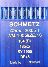 10 Schmetz Rundkolben Nähmaschinen Nadeln System 134 (R) Industrie St.100