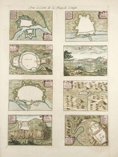 Franche-Comte Besancon Salins-les-Bains Chateau de Joux gravure Jaillot Sanson