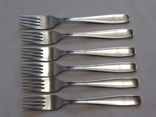 WMF Berlin 3800 cromargan 6 x Gabel / Gabeln, Schriftmarke, ca 19.3 cm lang