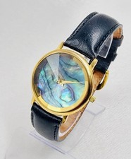 Fossil Damen Uhr – Abalone Zifferblatt, Gold, Glas wie Edelstein