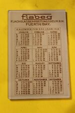 Alter Glas Werbe Reklame Taschenspiegel 6x9cm Flabeg Flachglasbearb Fürth 1948 
