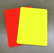 Gelbe Karte + Rote Karte - Schiedsrichter Fußball Schiedsrichterkarten