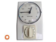 1960er Dugena electriy Wanduhr Küchenuhr mit Eieruhr Keramik voll funktion Swiss