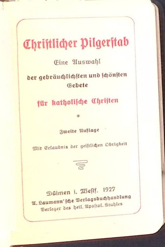 Christlicher pilgerstab eine - pilgerstab:,