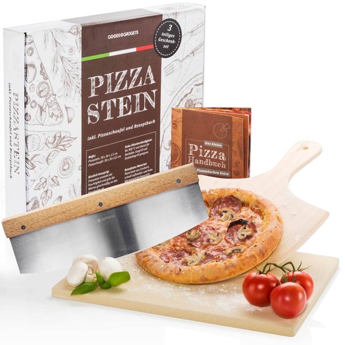 Pizzastein set deluxe - pizzastein,