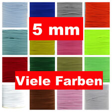 Gummiband 5mm farbig Gummilitze Wäschegummi  Wäscheband Hosengummi Maskengummi