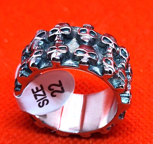 Edelstahl ring biker massiv - edelstahl,