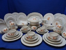KPM Berlin Neuosier Eisenrote Blumen  Speiseservice 12 Personen 54 Teile 1.Wahl