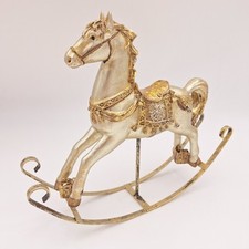 Schaukelpferd groß Champagner