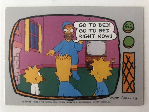 The simpsons topps - simpsons, 1990