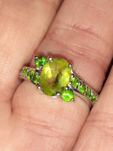 Silberring mit peridot und - mit,